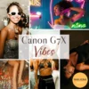 Canon G7x fotoaparatas presetai